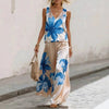 Women's Sleeveless Floral Printed Vest & Pants Two-Piece Set by FitiqueFit