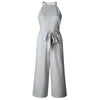 Casual Striped Jumpsuits Summer Cap Sleeve Wide Leg Jumper by FitiqueFit