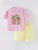 Children's Floral Print Short Sleeve T-Shirt & Shorts Set by Simply Love