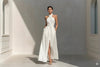 Sleeveless Elegant Slim-Fit Pure White Dress by FitiqueFit