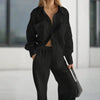 Women's Casual Solid Color Lounge Set by FitiqueFit