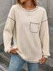 Casual Pocket Detail Long Sleeve T-Shirt by Simply Love