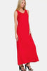 Scoop Neck Wide Strap Tank Dress For Women – Simple, Versatile, Flattering Fit with Comfortable Wide Straps and Feminine Scoop Neckline by Stevvex