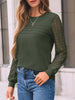 Lace Sleeve Crew Neck T-Shirt by Simply Love