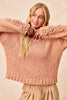 BiBi Chunky Knit Sweater with Flower Detail Sleeves by FitiqueFit