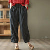 Women's High-Waist Solid-Color Capri Harem Pants by FitiqueFit