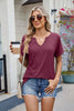 Florira Notched Short Sleeve T-Shirt by Simply Love