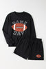 GAME DAY Football Round Neck Long Sleeve Top and Shorts Set by Wild and Free Boutique