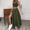 Women’s Cropped Vest & High-Waisted Slit Skirt Matching Set by FitiqueFit