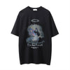 Printed Washed Distressed T-Shirt by FitiqueFit
