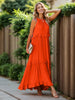 Romantic Ruffled Sleeveless Tiered Maxi Dress with Pockets Elegant & Chic Statement Beautiful Design Dress by Stevvex