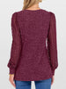 Lace Sleeve V-Neck T-Shirt by Simply Love