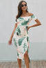 Charming Printed Off-Shoulder Midi Dress with Slit Classy & Feminine Look by Stevvex