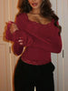Lace Trim Long Sleeve T-Shirt by Simply Love