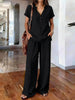 Women’s Casual Solid Color Two Piece Set by FitiqueFit