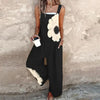 Women’s Square-Neck Floral Sleeveless Jumpsuit by FitiqueFit