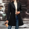Women’s Winter Overcoat — Lapel Collar, Single-Breasted, Long Pea Coat by FitiqueFit