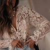 Boho Lace Embroidered V-Neck Blouse by FitiqueFit