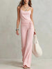 Women's Solid Color Sleeveless Top & Pants Two-Piece Set by FitiqueFit
