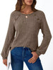 Ribbed Knit Decor Button Long Sleeve T-Shirt by Simply Love