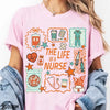 "The Life of a Nurse" T-Shirt – Registered Nurse Doodle Appreciation Tee by Dog Mom Hat