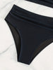 Bikini Solid Black Twist Front High Waist 2 Piece Swimsuit for Women – Stretchy V Neck Bikini Set with Ruched Tummy Control and Cross Strape Detail – Quick Drying Polyamide Swimwear for Beachwear Poolside and Summer Travel by Stevvex
