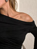 Off-Shoulder Ruched Long Sleeve T-Shirt by Simply Love