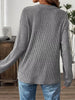 Ribbed Button Detail Long Sleeve T-Shirt by Simply Love