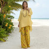Irregular Hem Drop-Shoulder Top & Wide-Leg Pants Set | 3 Colors by FitiqueFit