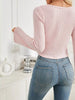 Ribbed Knit Drawstring Long Sleeve T-Shirt by Wild and Free Boutique