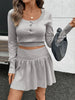 Ribbed Long Sleeve Top and Skirt Knit Set by Wild and Free Boutique