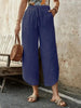 🌿 Women's Cotton-Linen Cropped Drawstring Pants by FitiqueFit