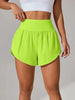 Loose-fitting High-waisted Ruffled Yoga Shorts by My Store