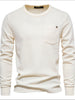 Men's Waffle-Knit Round Neck T-Shirt