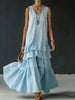 Women's Ice Silk Sleeveless Loose Maxi Dress – 6 Colors S–5XL by FitiqueFit
