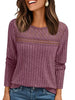 Ribbed Long Sleeve T-Shirt by Simply Love