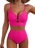 Bikini V-neck Hollow Swimsuit High Waist Women
