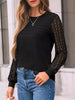 Lace Sleeve Crew Neck T-Shirt by Simply Love