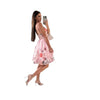 Women’s Fashionable Slim-Fit Printed Strap Dress by FitiqueFit