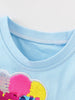 Children's Sequin Penguin Balloon Ruffle Hem T-Shirt by Simply Love