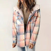 Women's Plaid Button-Up Long Sleeve Jacket by FitiqueFit