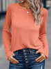 Textured Knit Long Sleeve T-Shirt by Simply Love