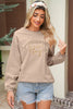 Black Football Graphic Game Day Embroidered Corded Sweatshirt by Wild and Free Boutique