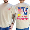 Bring Me Energy Drink and Tell Me I’m Pretty T-Shirt – Funny Double-Sided Graphic Tee, Trendy Gift for Caffeine Fans & Vacation Vibes by Dog Mom Hat