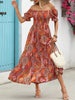 Women’s Paisley One‑Shoulder Maxi Dress by FitiqueFit