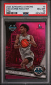 Graded 2023 Topps Bowman U Chrome Zaccharie Risacher #9 Pink Rookie RC Basketball Card PSA 10 Gem Mint