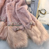 Ladies Fashion Stitching Lamb Plush Jacket