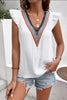 Full Size Ruffled V-Neck Cap Sleeve Blouse