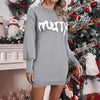 Women’s Knitted Round Neck Lantern-Sleeve Pullover Sheath by FitiqueFit