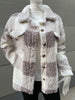 Autumn And Winter Long Sleeve Double Pocket Plaid Furry Coat Women